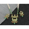 Dropship Women's Rose Gold Plated Alloy Necklace &amp; Earings Set (Green)