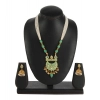 Dropship Women's Rose Gold Plated Alloy Necklace &amp; Earings Set (Green)