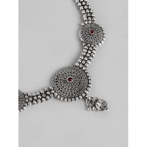 Generic Women's Rose Gold Plated Alloy Necklace & Earings Set (Silver)
