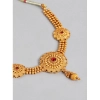 Dropship Women's Rose Gold Plated Alloy Necklace &amp; Earings Set (Gold)