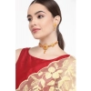 Dropship Women's Rose Gold Plated Alloy Necklace &amp; Earings Set (Gold)