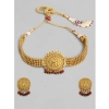 Dropship Women's Rose Gold Plated Alloy Necklace &amp; Earings Set (Gold)