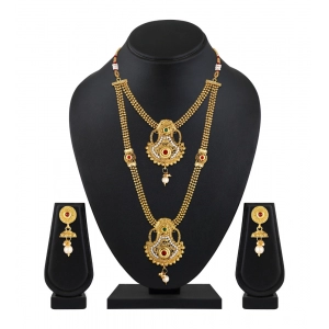 Generic Women's Rose Gold Plated Alloy Necklace & Earings Set (Gold)