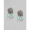 Dropship Women's Rose Gold Plated Alloy Necklace &amp; Earings Set (Light Green)