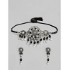 Dropship Women's Rose Gold Plated Alloy Necklace &amp; Earings Set (Black)