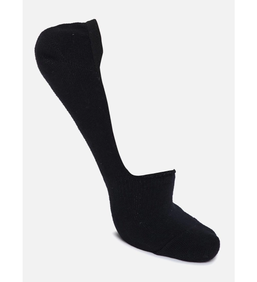 4 Pairs Unisex Casual Cotton Blended Solid No-show Socks (Black)