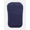 Dropship 5 Pairs Unisex Casual Cotton Blended Solid No-show Socks (Navy)