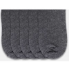 Dropship 5 Pairs Unisex Casual Cotton Blended Solid Ankle length Socks (Dark Grey)