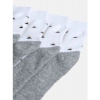 Dropship 4 Pairs Men's Casual Cotton Blended Printed Mid-Calf length Socks (White)
