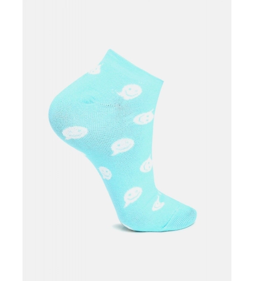 4 Pairs Women's Casual Cotton Blended Printed Ankle length Socks (Assorted)