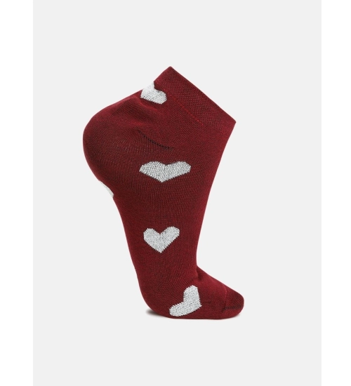 4 Pairs Women's Casual Cotton Blended Printed Ankle length Socks (Assorted)