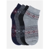 Dropship 4 Pairs Men's Casual Cotton Blended Printed Mid-Calf length Socks (Assorted)