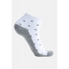 Dropship 4 Pairs Men's Casual Cotton Blended Printed Mid-Calf length Socks (White)