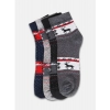 Dropship 4 Pairs Men's Casual Cotton Blended Printed Mid-Calf length Socks (Assorted)