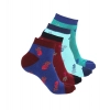 Dropship 4 Pairs Women's Casual Cotton Blended Printed Ankle length Socks (Assorted)