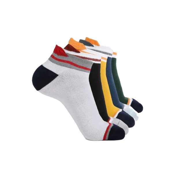 Dropship 5 Pairs Unisex Casual Cotton Blended Printed Ankle length Socks (Assorted)