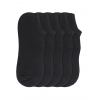 Dropship 5 Pairs Unisex Casual Cotton Blended Solid Ankle length Socks (Black)