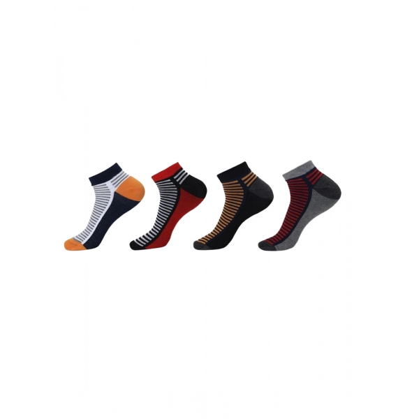 Dropship 4 Pairs Unisex Casual Cotton Blended Printed Ankle length Socks (Assorted)