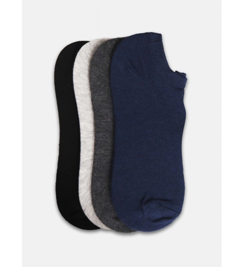 4 Pairs Unisex Casual Cotton Blended Solid Ankle length Socks (Assorted)