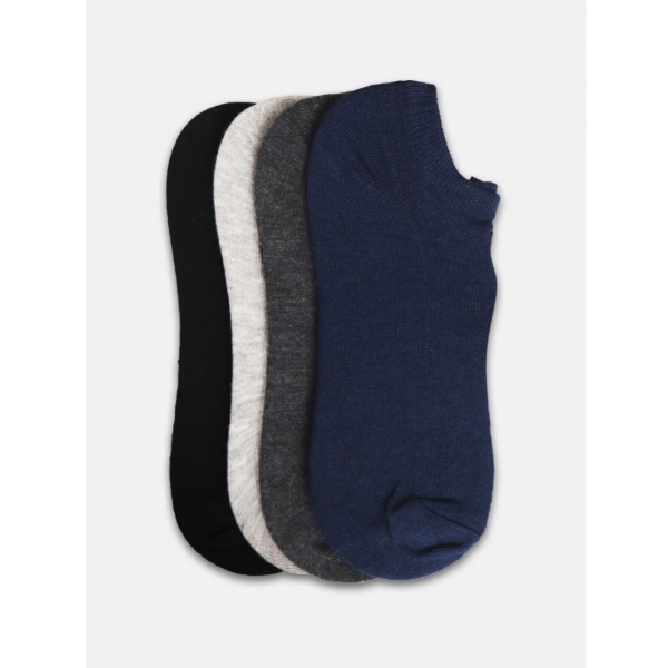 Dropship 4 Pairs Unisex Casual Cotton Blended Solid Ankle length Socks (Assorted)
