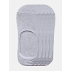 Dropship 5 Pairs Unisex Casual Cotton Blended Solid No-show Socks (Light Grey)