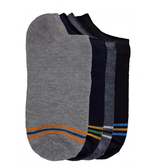 4 Pairs Unisex Casual Cotton Blended Printed Ankle length Socks (Assorted)