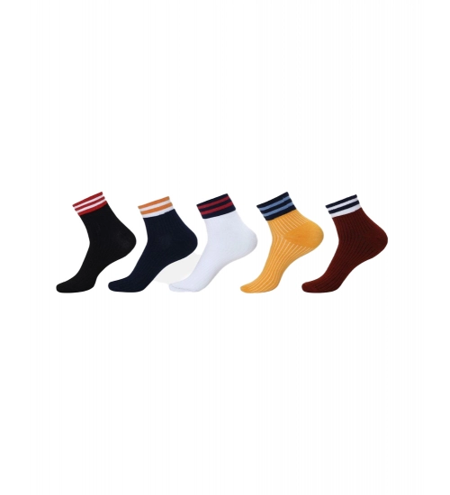 5 Pairs Unisex Casual Cotton Blended Printed Ankle length Socks (Assorted)