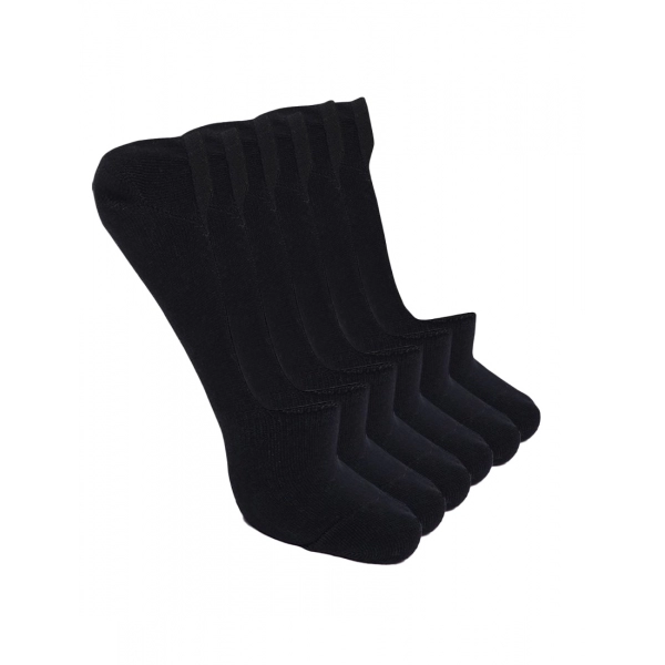 Dropship 4 Pairs Unisex Casual Cotton Blended Solid No-show Socks (Black)