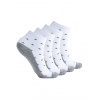 Dropship 4 Pairs Men's Casual Cotton Blended Printed Mid-Calf length Socks (White)