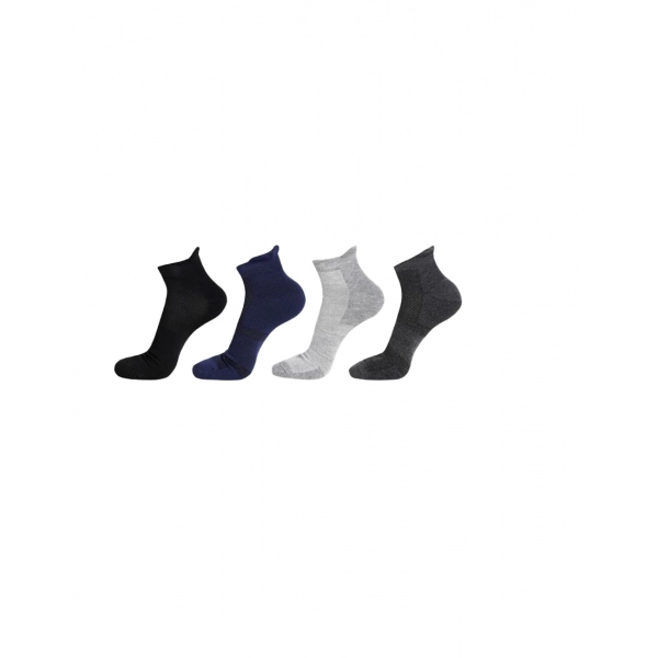 Dropship 5 Pairs Unisex Casual Cotton Blended Solid Ankle length Socks (Assorted)