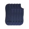 Dropship 5 Pairs Unisex Casual Cotton Blended Solid Ankle length Socks (Navy)
