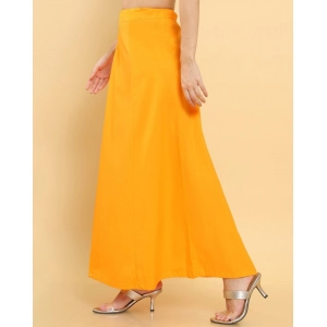 Generic Women's Cotton Solid Free Size Petticoat (Mustard)