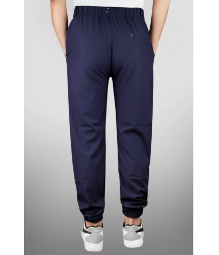 Men's Polyster Solid Track Pant-Lower (Navy Blue)