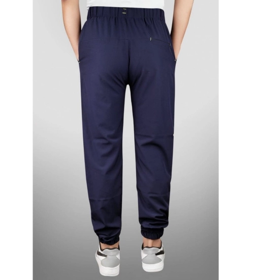 Men's Polyster Solid Track Pant-Lower (Navy Blue)