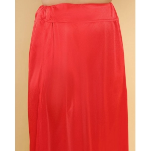 Generic Women's Silk Solid Free Size Petticoat (Red)