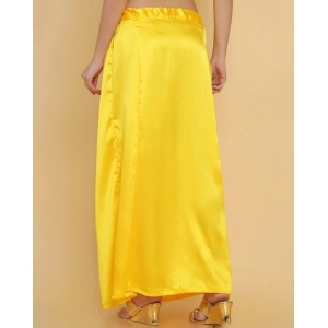 Generic Women's Silk Solid Free Size Petticoat (Yellow)