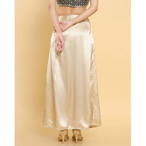 Generic Women's Silk Solid Free Size Petticoat (Gold)