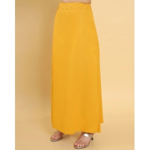 Generic Women's Cotton Solid Free Size Petticoat (Yellow)
