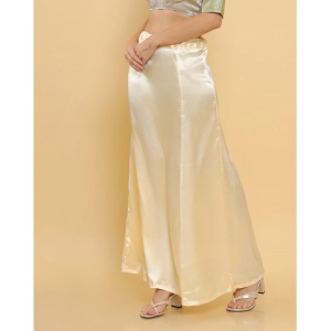 Generic Women's Silk Solid Free Size Petticoat (Cream)