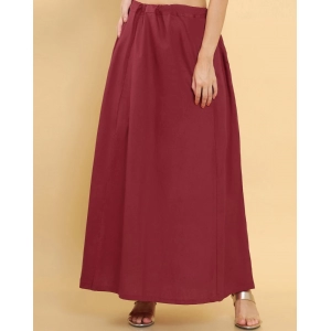 Generic Women's Cotton Solid Free Size Petticoat (Maroon)