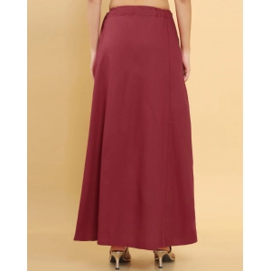 Generic Women's Cotton Solid Free Size Petticoat (Maroon)