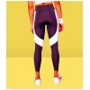 Women's Polyster Solid Sport Leggings (Purple)