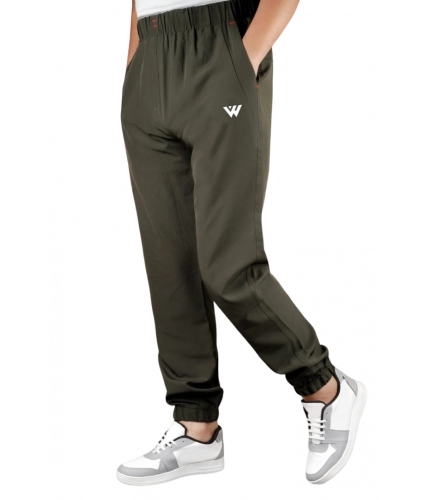Men's Polyster Solid Track Pant-Lower (Dark Green)