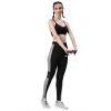 Women's Polyster Solid Sport Leggings (Black &amp; Grey)