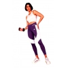 Women's Polyster Solid Sport Leggings (Purple)