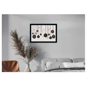 Generic Flower Painting Vinyl Sparkle Coated with Synthetic Photo Frame (Multicolor)