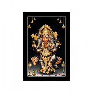Generic Ganesh Photo with Synthetic Photo Frame (Multicolor)