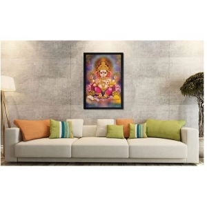 Generic Ganesh Photo with Synthetic Photo Frame (Multicolor)