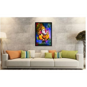 Generic Ganesh Photo with Synthetic Photo Frame (Multicolor)