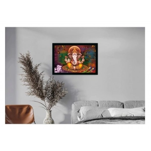 Generic Ganesh Photo with Synthetic Photo Frame (Multicolor)